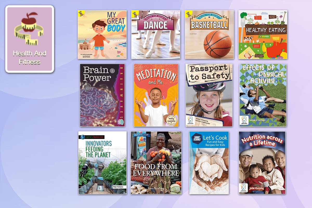 Examples of the Health and Fitness nonfiction books for kids in the Reading Eggs Library