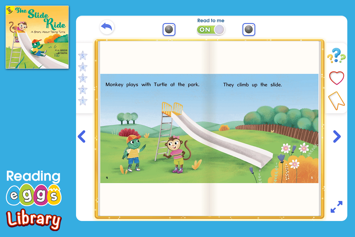 The Slide Ride read-aloud book in the Reading Eggs Library